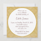 写真 80歳の誕生日招待状 招待状 (裏面)