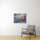 写真 80歳 誕生日 名前 日付 現代 紫色 追加 タペストリー (インサイチュ(横))