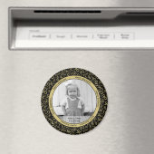 写真: 90番目模様の金ゴールドと黒 マグネット (インサイチュ (食洗機))