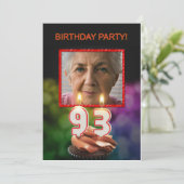 写真、93歳の誕生日パーティーの招待状の追加 招待状 (スタンド正面)