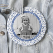 写真: 95番目の乱数パターンブルー 缶バッジ (インサイチュ)