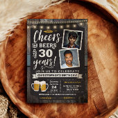 写真 Cheers and Beers 30歳の誕生日招待状 招待状