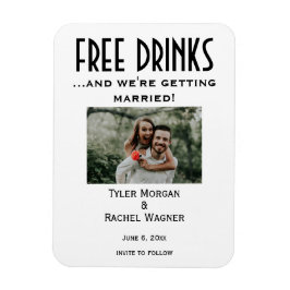 写真「Free Drinks」日付の保存 マグネット