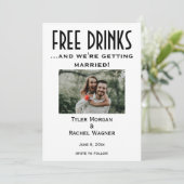 写真「Free Drinks」日付の保存 招待状 (スタンド正面)