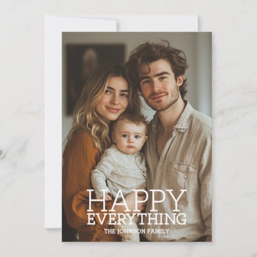 写真 – Happy Everything Greeting - chalkboard シーズンカード (正面)