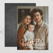 写真 – Happy Everything Greeting - chalkboard シーズンカード (正面/裏面)