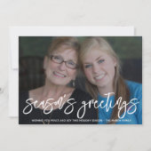 写真：Huge Season's Greetings Red Green Plaid シーズンカード (正面)