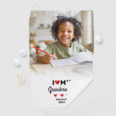 写真 I ラブ マイ グランマ ゴルファー ネーム カスタム ゴルフタオル (インサイチュ)