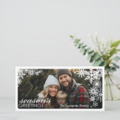 写真 - Let It Snow - シンプルな雪の結晶オーバーレイ シーズンカード (スタンド正面)