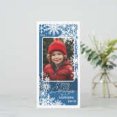 写真 - Let It Snow - 青白い雪の結晶 シーズンカード (スタンド正面)