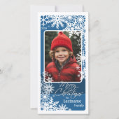 写真 - Let It Snow - 青白い雪の結晶 シーズンカード (正面)