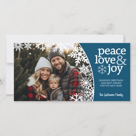 写真 – Let It Snow - Blue white シーズンカード (正面)