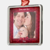 写真 | Lux Redテクスチャ写真フレーム メタルオーナメント (左)