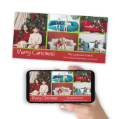 写真 – Merry Christmasと5枚のコラージュ シーズンカード