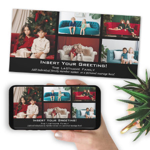 写真 – Merry Christmasと5枚のコラージュ シーズンカード