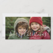 写真 – Merry Christmas手書きスクリプト シーズンカード (正面)