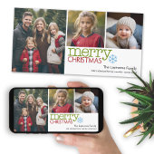 写真 – Merry Christmas 3写真コラージュミニマル シーズンカード