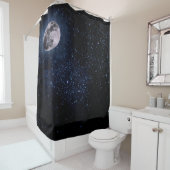 写真 – Night Sky with Full Moon +アイディア シャワーカーテン (インサイチュ)