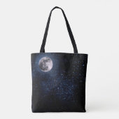 写真 – Night Sky with Full Moon +アイディア トートバッグ (裏面)