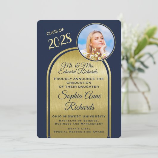 写真：Parents Navy卒業発表 招待状 (スタンド正面)