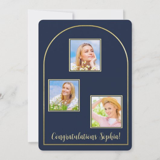 写真：Parents Navy卒業発表 招待状 (裏面)