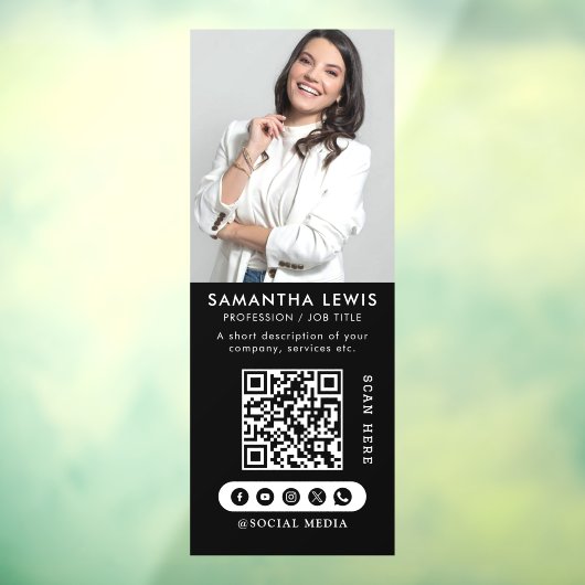 写真 QRコード | ビジネス ロゴ ウィンドウサイン (シート3)