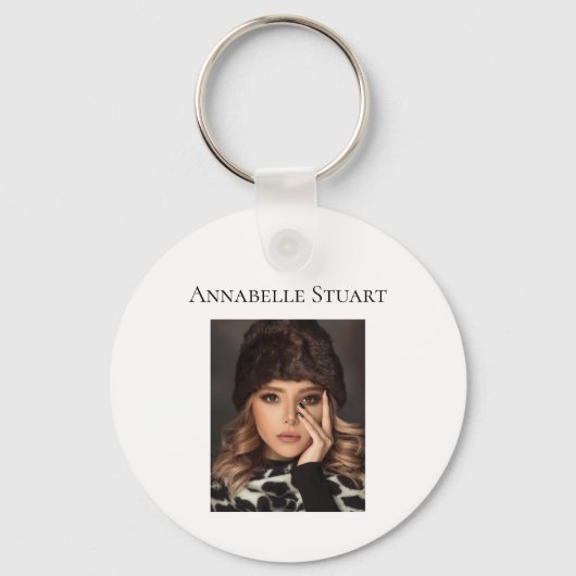 写真 QRコード ビジネス 会社 大きい キーホルダー (正面)