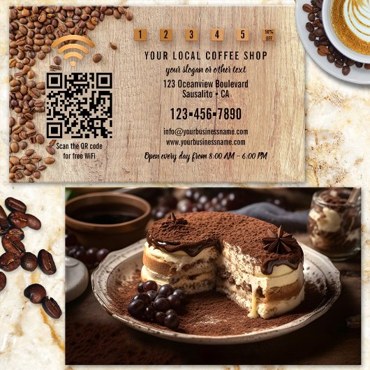写真 QRコード WiFi コーヒーショップ ロイヤリティカード