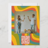 写真/QR付き70年代のGroovy結婚式招待状 招待状 (裏面)