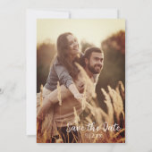 写真 rustic 水彩 結婚式 Save The Date 招待状 (裏面)