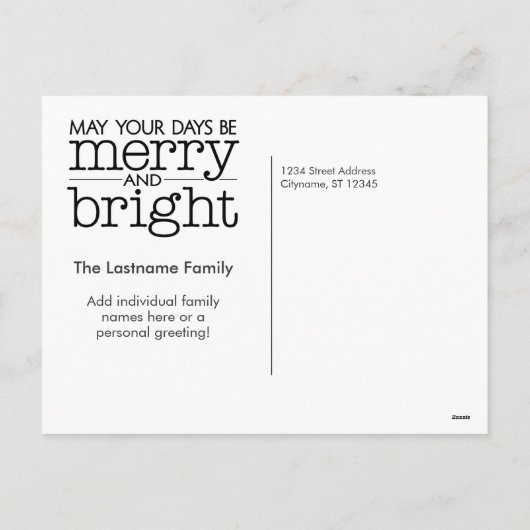 写真 – Santa Claus – 今シーズンすてき シーズンポストカード (裏面)