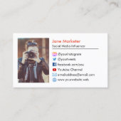 写真 | Social Media Icons Youtube, Websites 名刺 (正面)