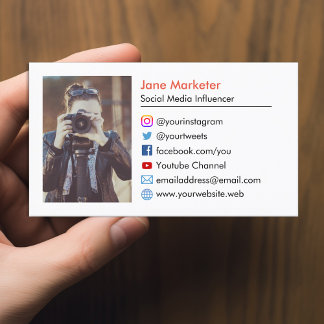 写真 | Social Media Icons Youtube, Websites 名刺