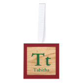 写真ABCは誕生Statsの記念品を妨げます キューブオーナメント (正面)