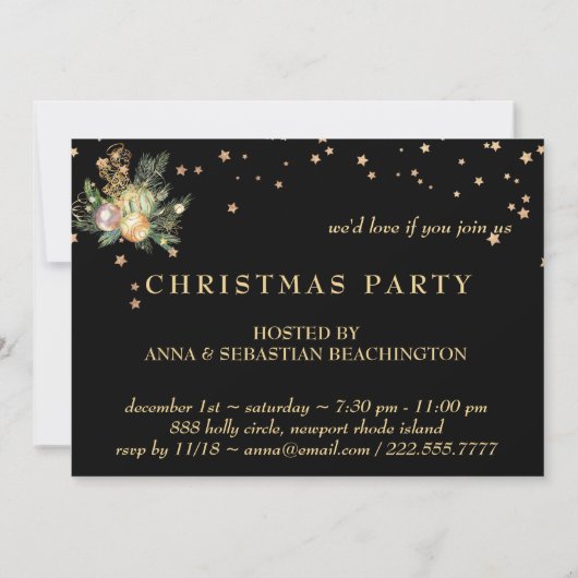 *~*写真AP20ファミリー企業のクリスマスパーティー 招待状 (裏面)