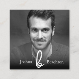 *~*写真AP31プロフェッショナルシンプルQRミニマル スクエア名刺