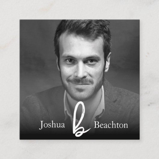 *~*写真AP31プロフェッショナルシンプルQRミニマル スクエア名刺 (正面)