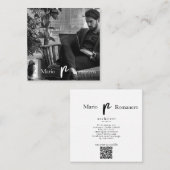 *~*写真AP31 QRプロフェッショナルシンプルミニマル スクエア名刺 (正面/裏面)