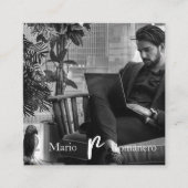 *~*写真AP31 QRプロフェッショナルシンプルミニマル スクエア名刺 (正面)