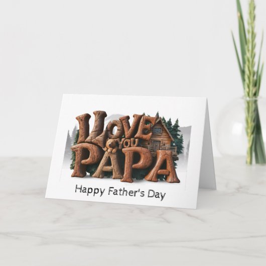 *~*写真AP86 I LOVE YOU PAPA Father's Day Card サンキューカード (正面)