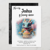 *~*写真AP88ベビードラゴンバースデーパーティー 招待状 (正面/裏面)