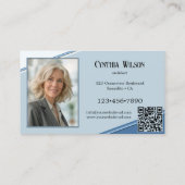 写真Blue モダン Architect 名刺 (裏面)