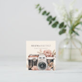 写真Bohoフローラ名刺テンプレート スクエア名刺 (スタンド正面)