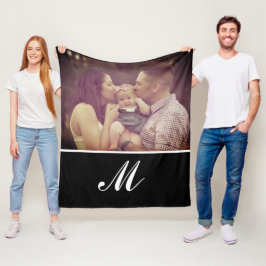 写真Create Your Own Monogramイニシャルカスタム フリースブランケット