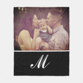 写真Create Your Own Monogramイニシャルカスタム フリースブランケット (正面)