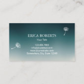 写真Dandelionの吹ティール(緑がかった色)写真家 名刺 (裏面)