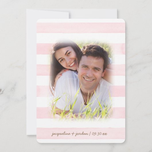 写真Date Waterカラーモダンフローラの保存 招待状 (裏面)