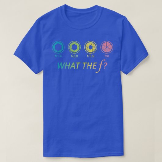 写真FフォトグラファーおもしろいカメラF Tシャツ (デザイン正面)