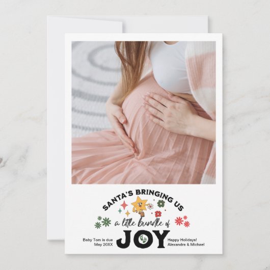 写真Groovyクリスマス妊娠の発表 シーズンカード (正面)