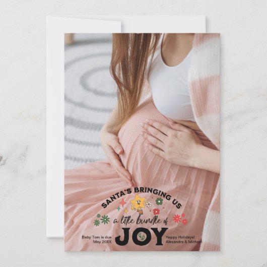 写真Groovyクリスマス妊娠の発表 シーズンカード (正面)